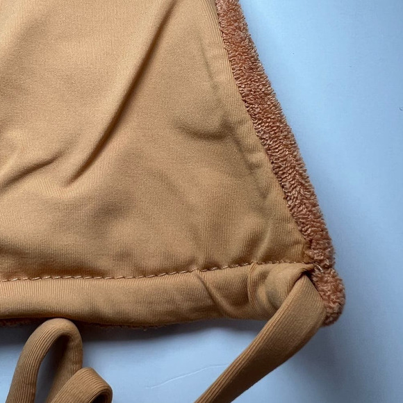NWT Stone Fox Swim Piper Bikini Top, Sandstone Terry size XS Backless Halter - Picture 7 of 15